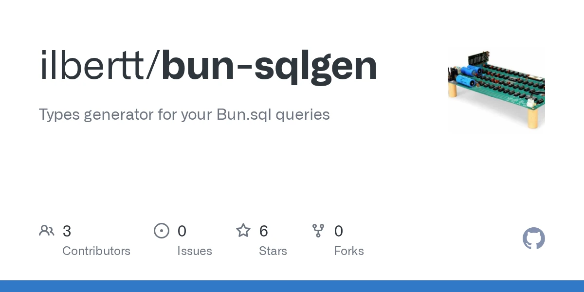 Show HN: Bun-sqlgen – Type-safe raw SQL for Bun, no ORM