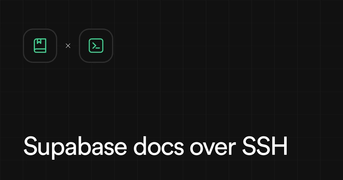 Supabase docs over SSH
