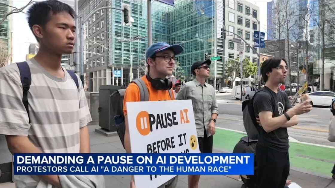 CA protesters call for AI pause at Anthropic, OpenAI, xAI as White House pushes national framework