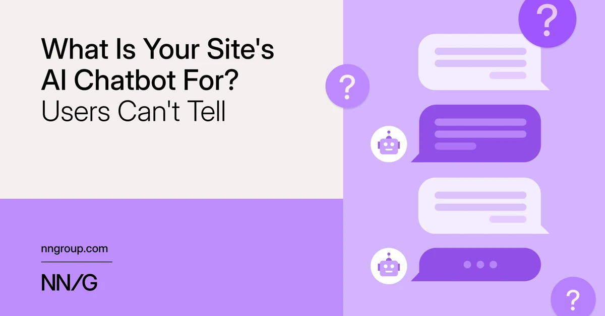 What Is Your Site’s AI Chatbot for? Users Can’t Tell