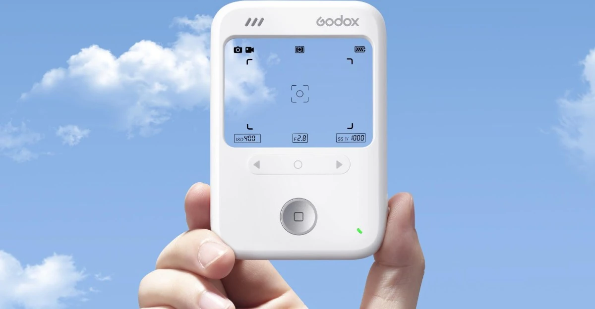 This slim camera has a transparent LCD screen for a viewfinder