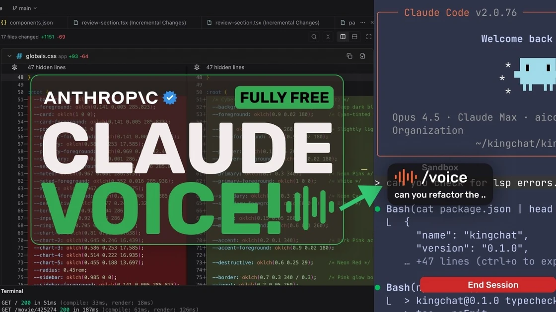 Claude Code Voice Mode : Anthropic just LAUNCHED their NEW VOICE Mode and it’s AWESOME!