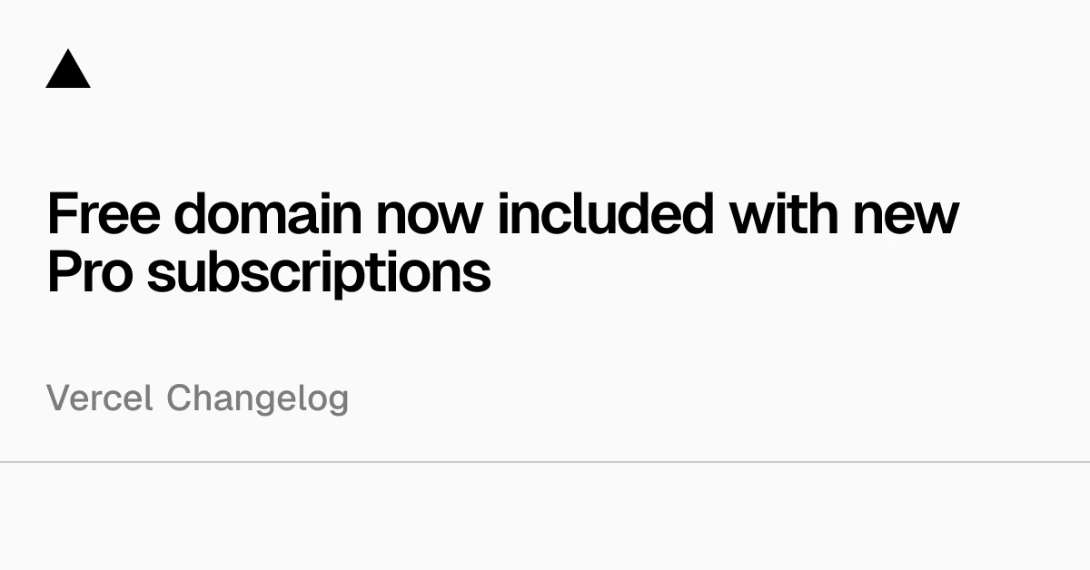 Free domain now included with new Pro subscriptions