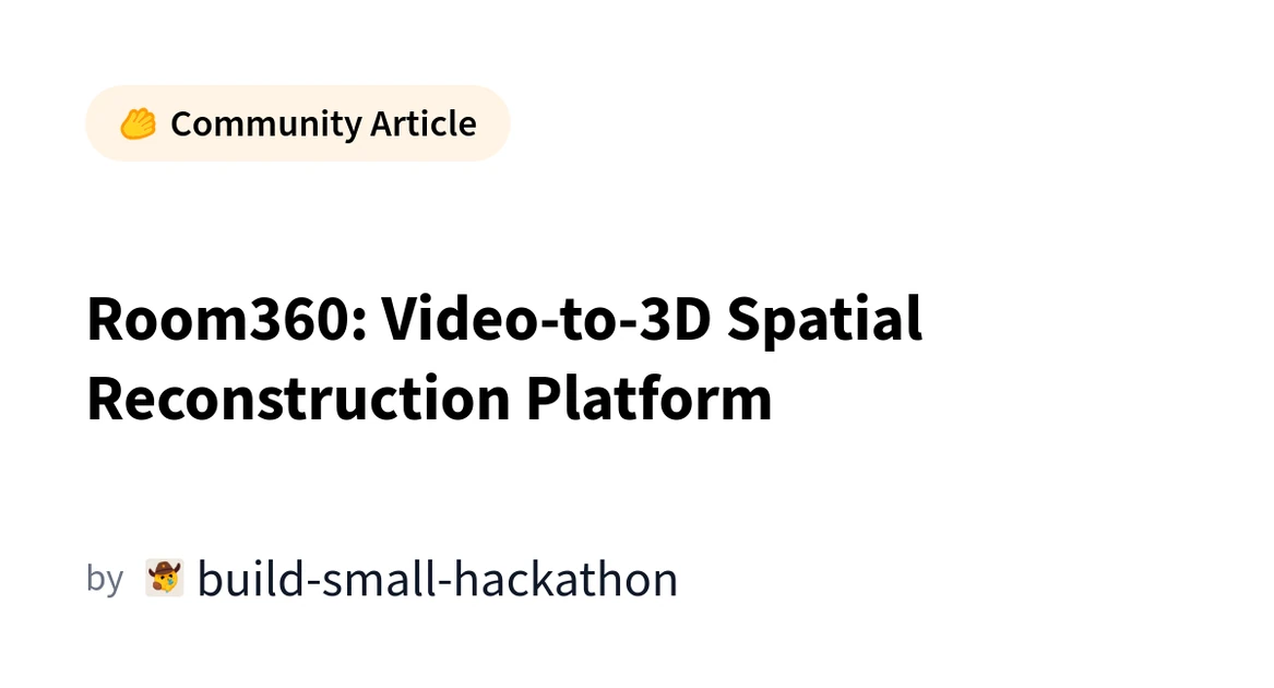 Room360: Video-to-3D Spatial Reconstruction Platform