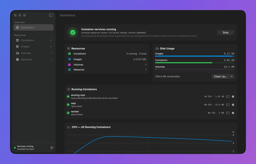 Show HN: Davit, a Apple Containers UI