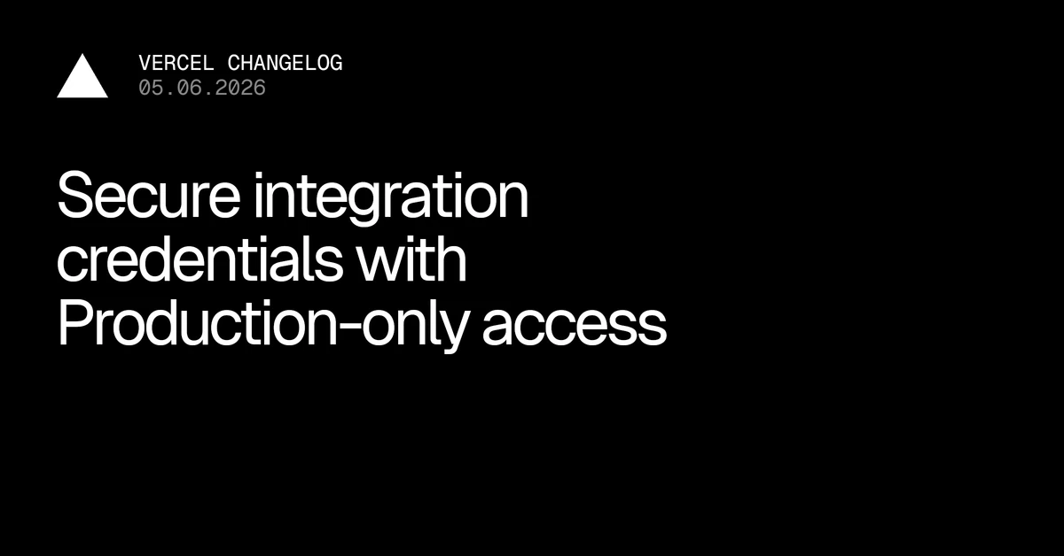 Secure Marketplace credentials with Production-only access