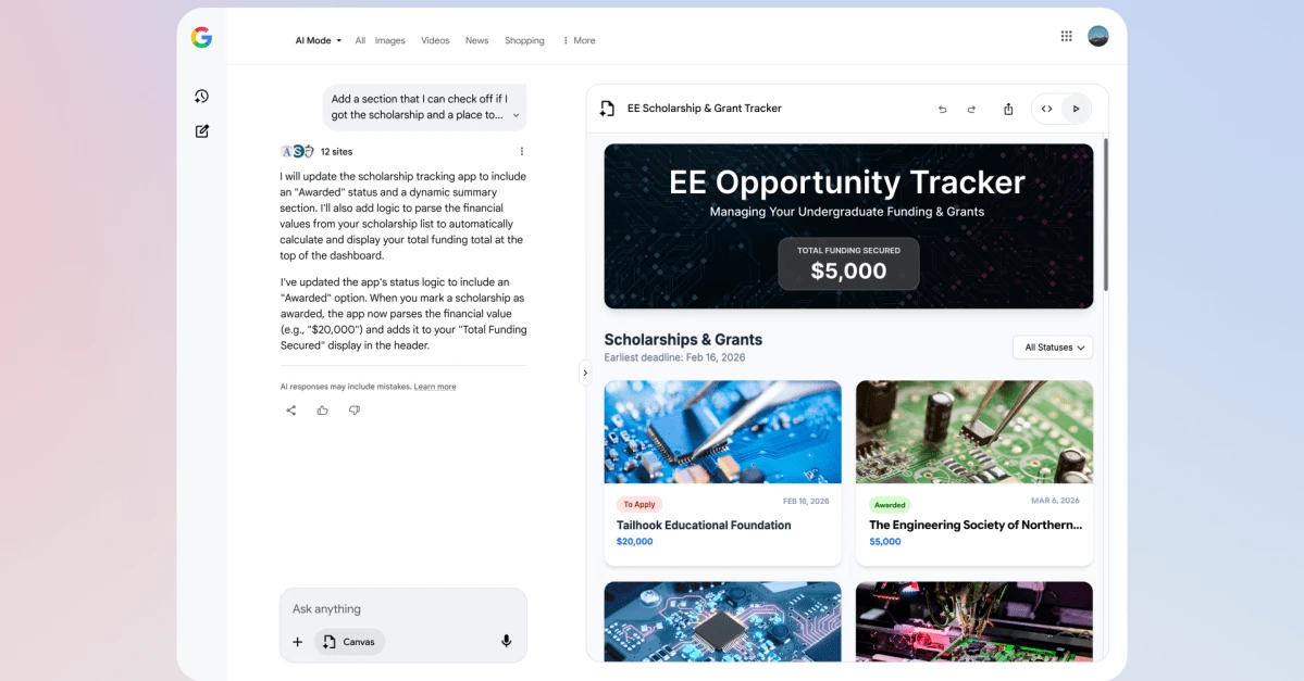 Google’s AI-powered workspace is now available to more users in Search