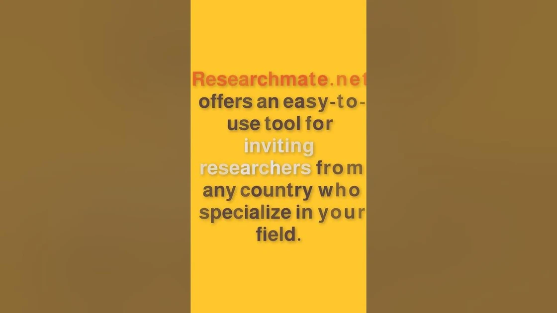 Use Researchmate.net platform for international collaboration on your next research project