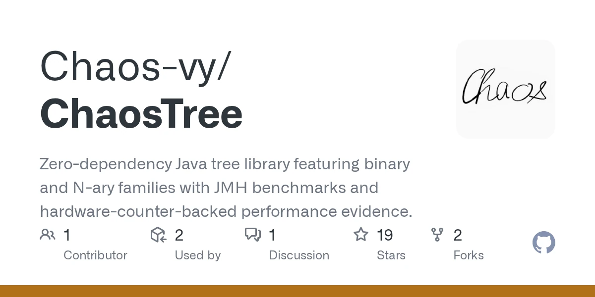 Show HN: ChaosTree – A zero-dependency Java tree library (AVL,RBT,B-Tree,B+Tree)