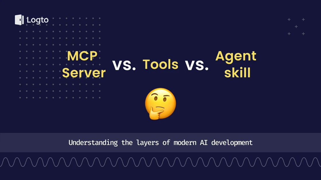 MCP server vs Tools vs Agent skill · Logto blog