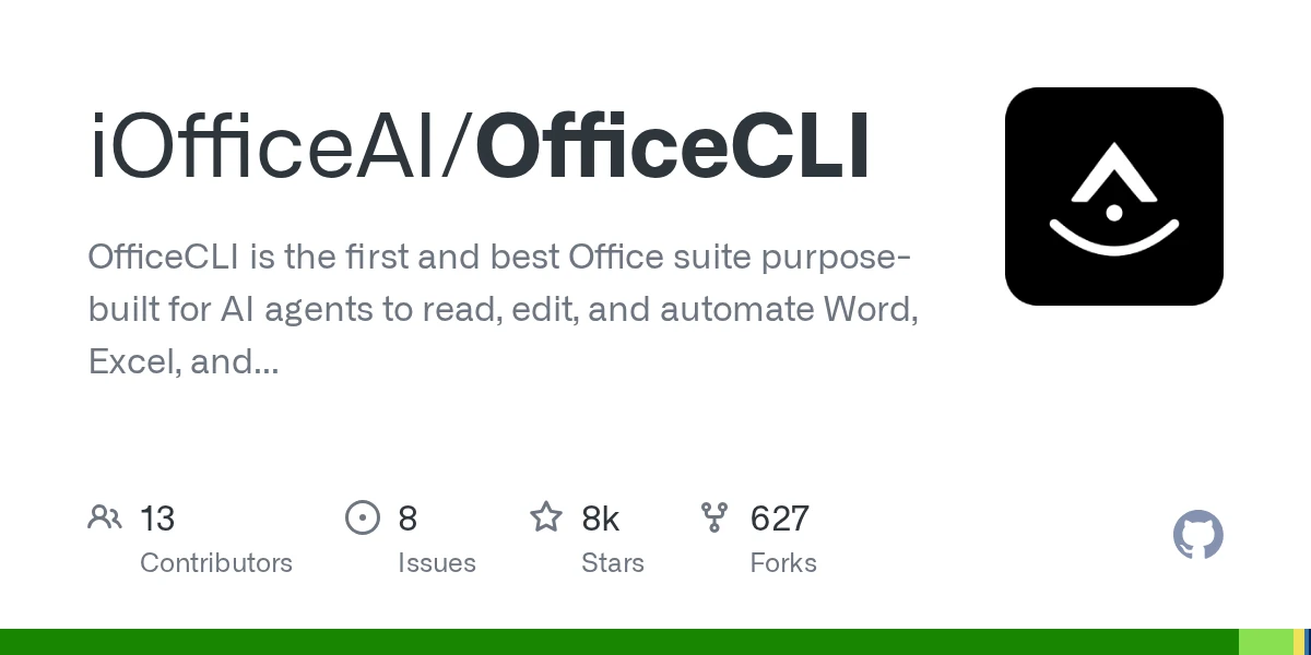 OfficeCLI: Office suite for AI agents to read and edit Microsoft Office files