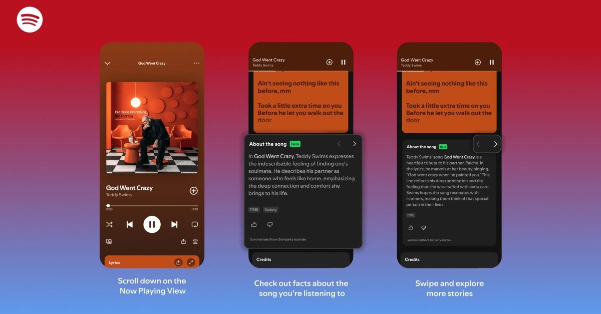Spotify’s About the Song offers context and trivia about your favorite tracks