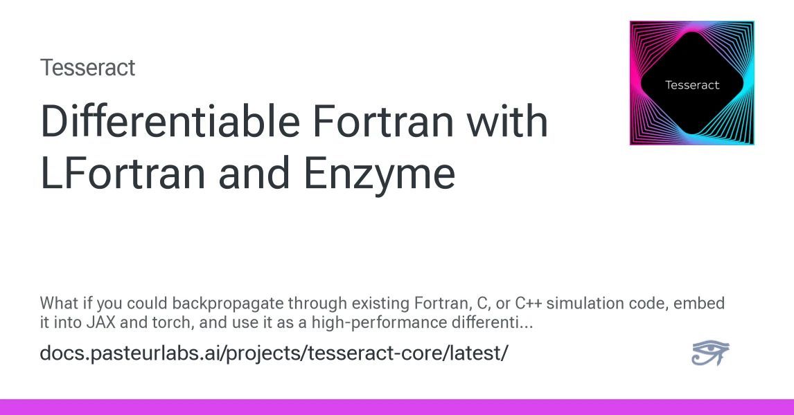 Differentiable Fortran with LFortran and Enzyme