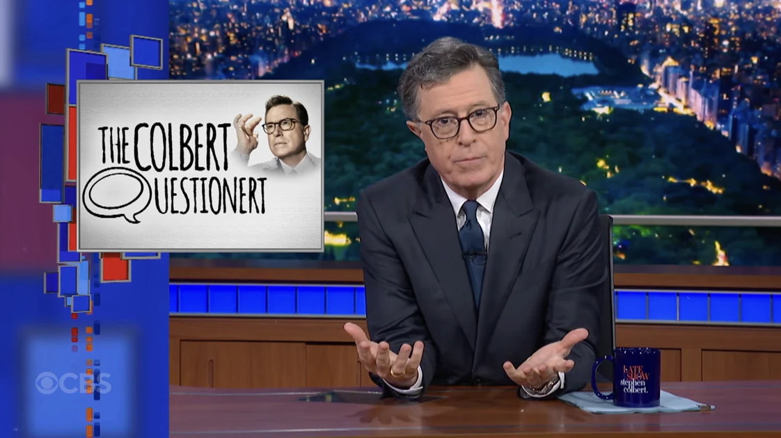 Stephen Colbert faces quickfire questions from 15 celebrity guest hosts