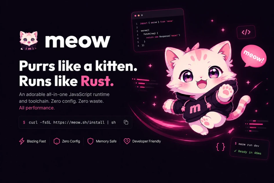 Show HN: Meow – The 4th and final JavaScript runtime and toolchain