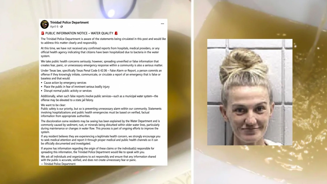 Texas woman arrested for Facebook post about town water quality