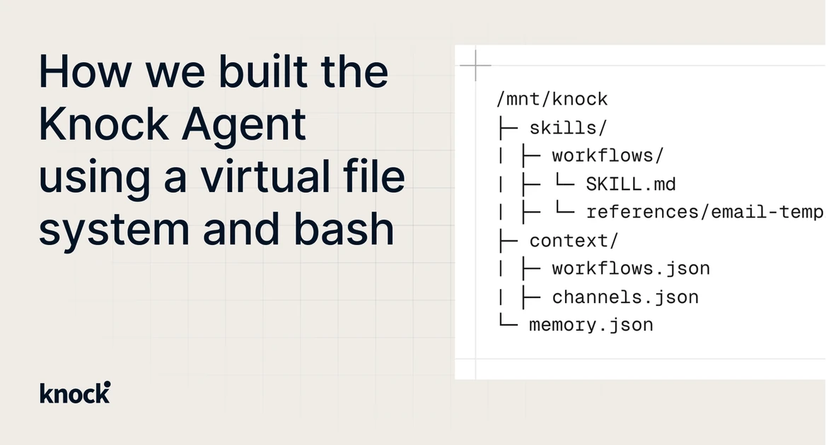 Files over tools: how we built our agent with a virtual filesystem and bash