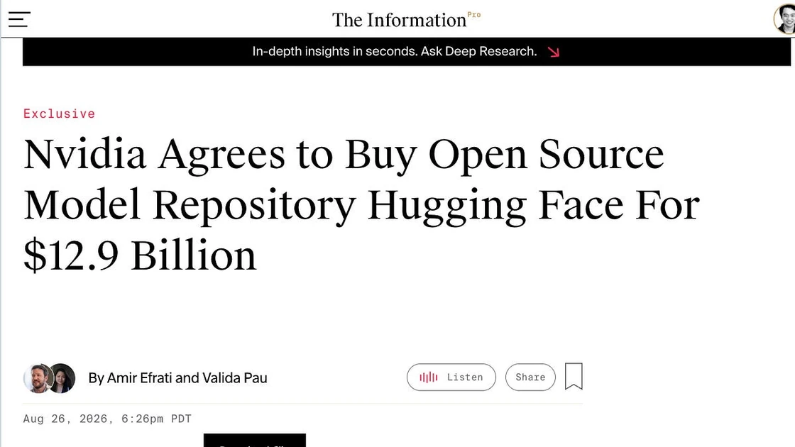 [AINews] NVIDIA buys HuggingFace for $13B, as OpenAI publishes their HF incident retro