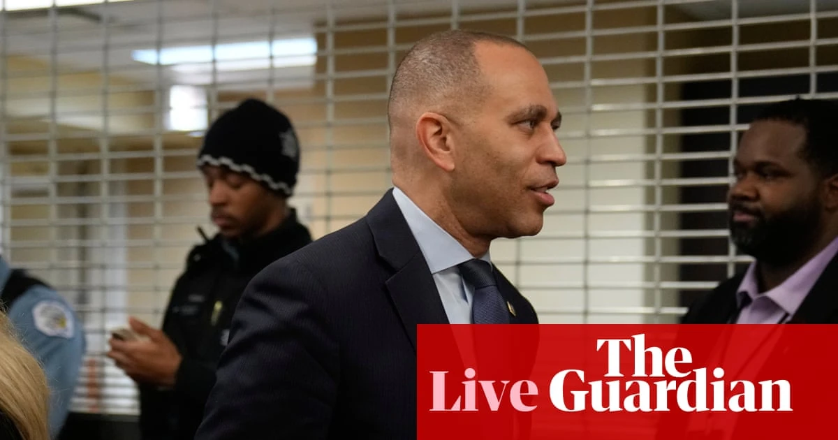 DHS leadership change is not enough to reopen government and start funding department, says Hakeem Jeffries – US politics live