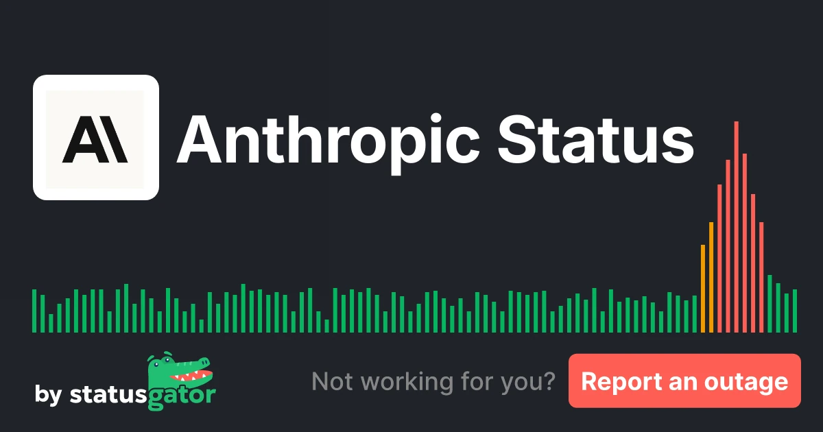Anthropic claude.ai Status. Check if Anthropic claude.ai is down or having an outage. | StatusGator