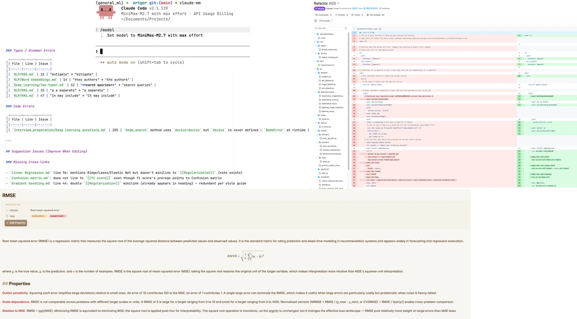 Testing MiniMax M2.7 via API on three real ML and coding workflows