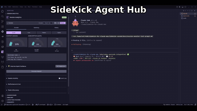 Built a VS Code companion for OpenCode users: session monitoring + handoff + coding workflows (feedback welcome)