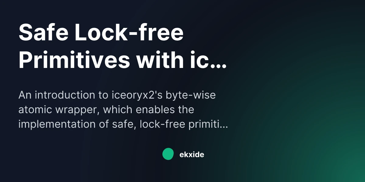 Safe Lock-free Primitives with iceoryx2's ByteAtomic