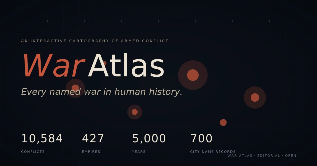 War Atlas: An interactive cartography of every named war in human history