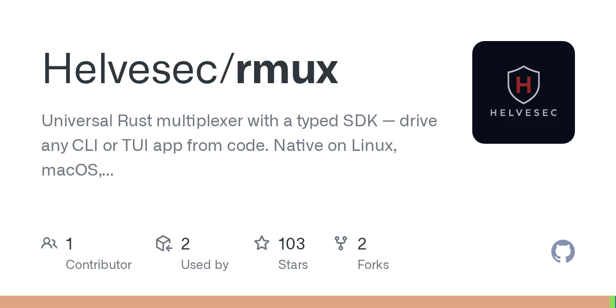 Show HN: Rmux – A programmable terminal multiplexer with a Playwright-style SDK