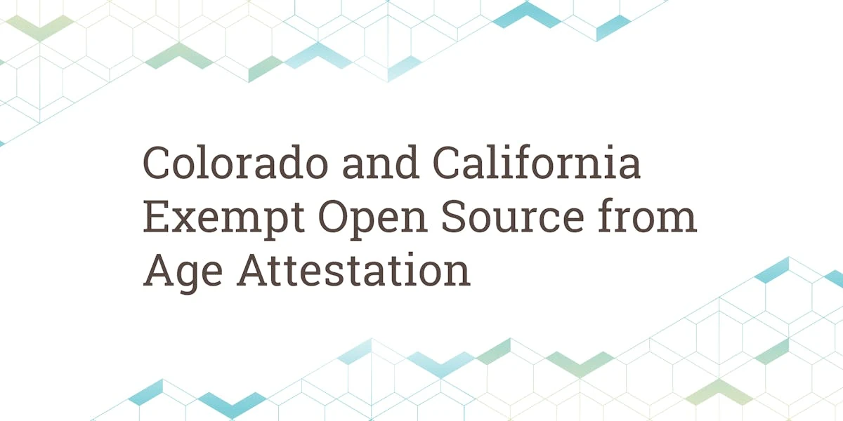 Colorado and California Exempt Open Source from Age Attestation