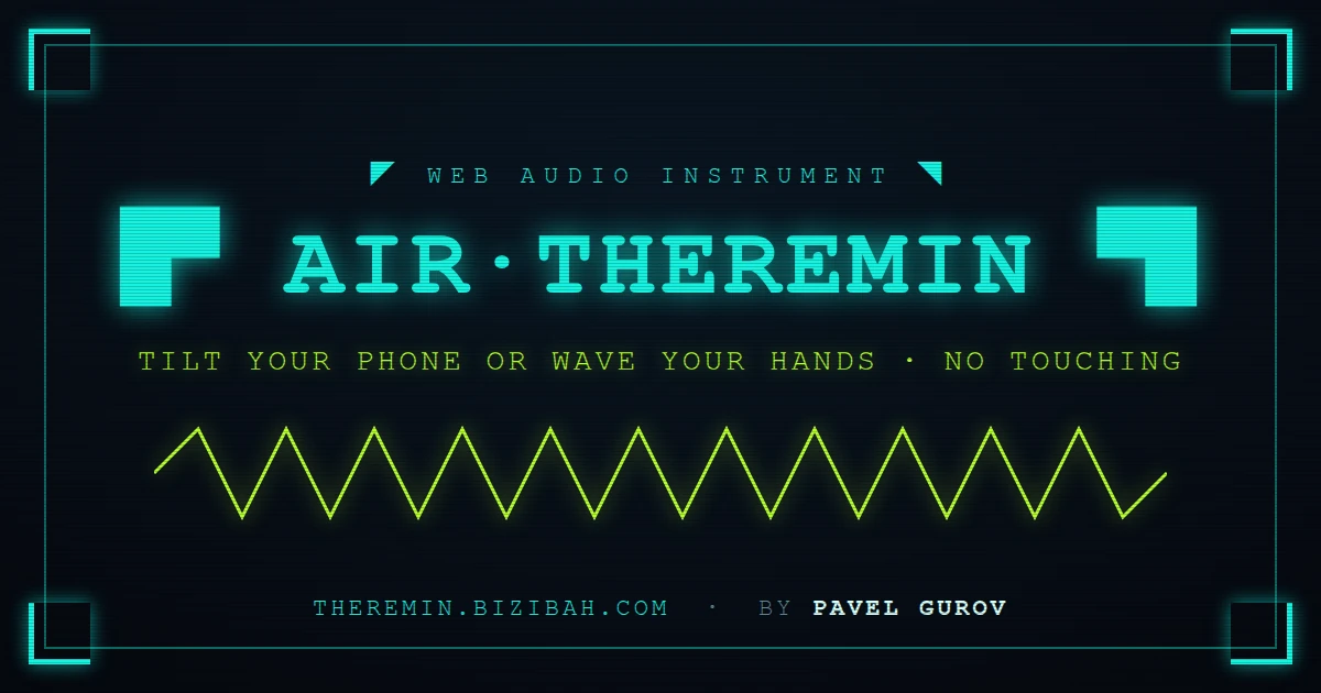Air Theremin – a browser theremin you play by waving at your webcam