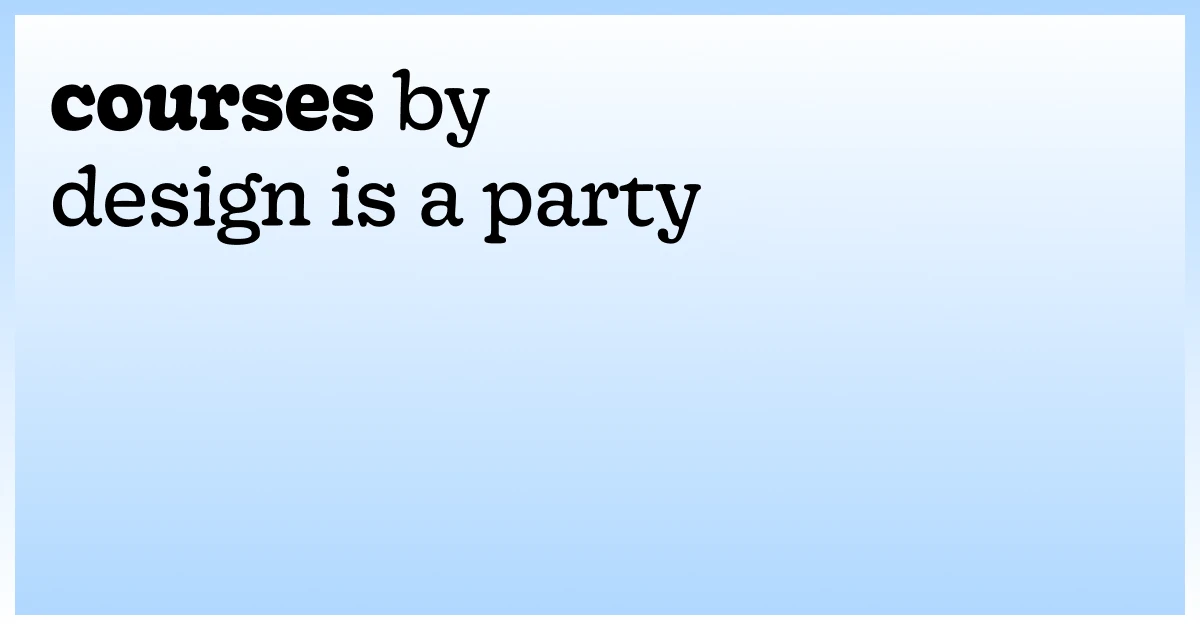 courses by design is a party