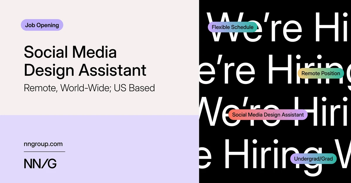 Job Opening: Social Media Design Assistant (Remote, World-Wide; US based)