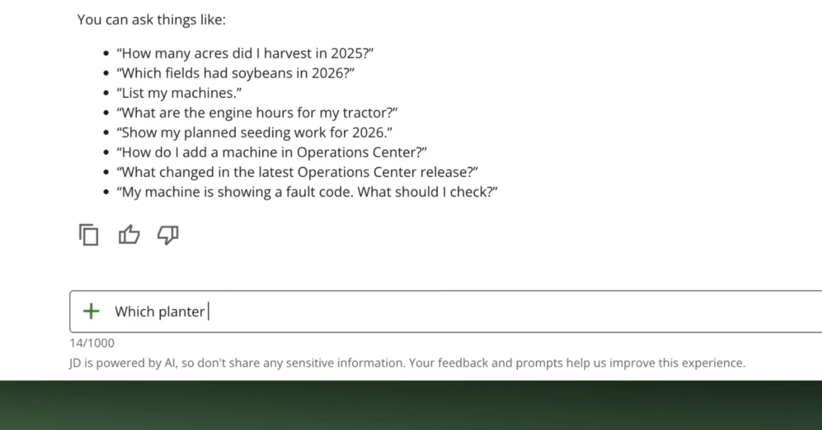 John Deere launched an AI chatbot for farmers