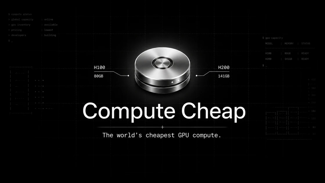 Show HN: The cheapest GPU cloud – H100s at $2.04/HR, H200s at $3/HR