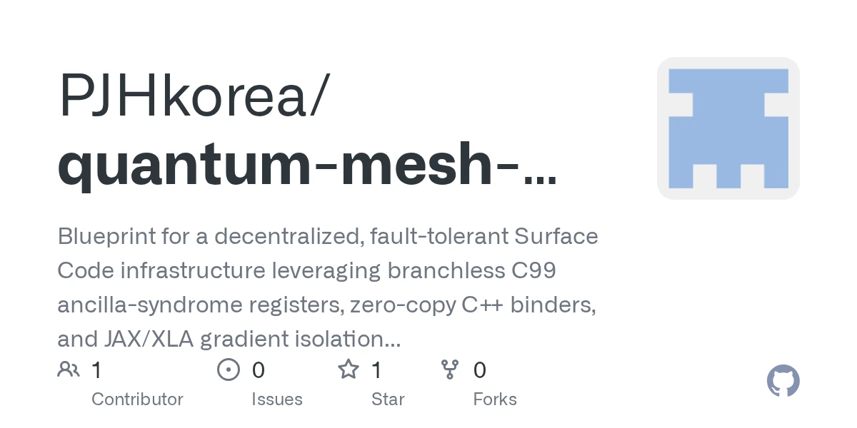 Show HN: Quantum-Qec / Matrix-Free Quantum Homeostatic Engine(Blueprint)