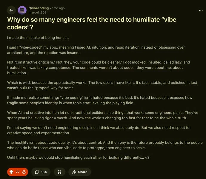 Vibe Coding is Life | For my latest article (**Who Gets to Build | Facebook