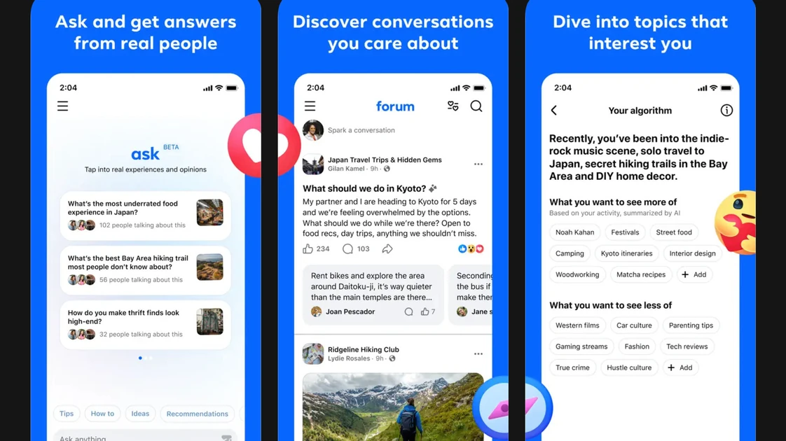 Meta quietly released a new Reddit-like app called Forum - Engadget
