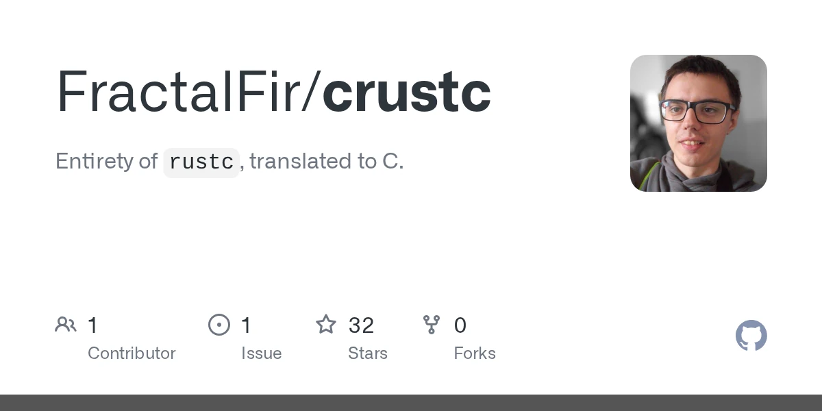 crustc: entirety of `rustc`, translated to C