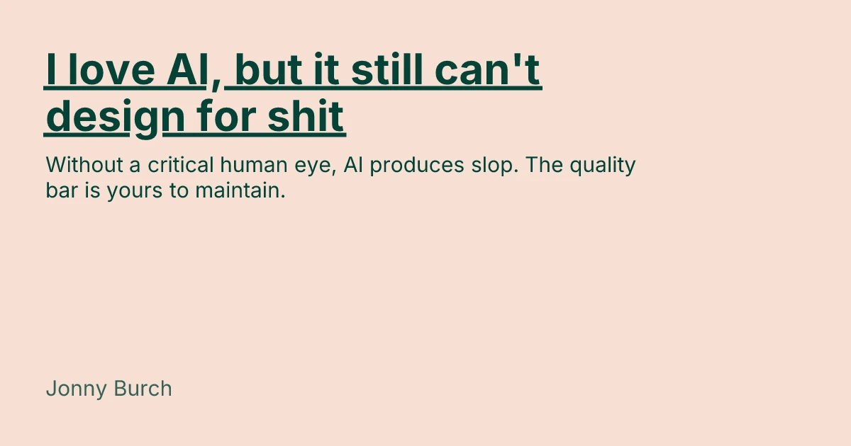 I love AI, but it still can’t design for shit