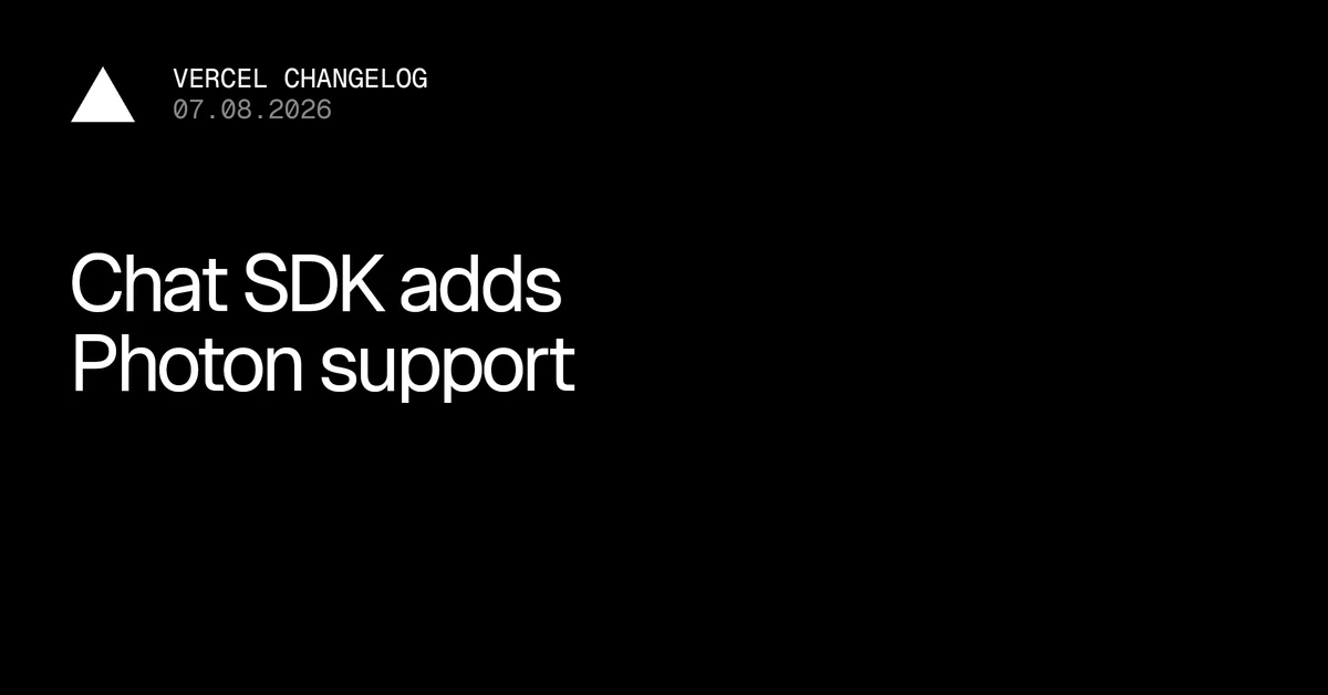 Chat SDK adds Photon support