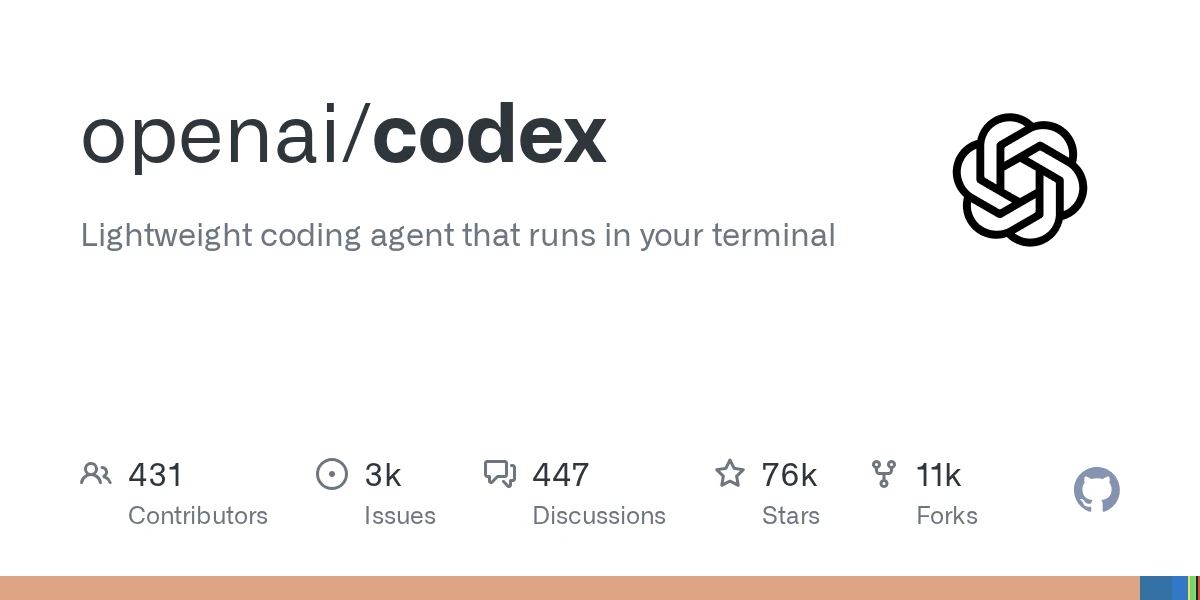 OpenAI Codex CLI — coding agent in your terminal