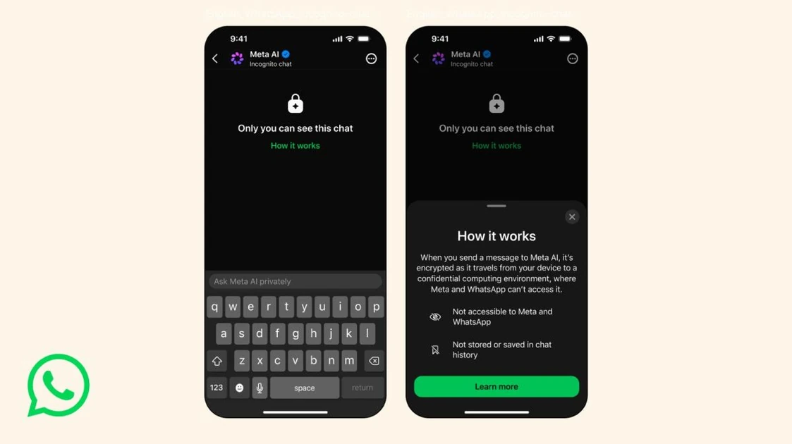 WhatsApp adds an incognito mode in Meta AI chats