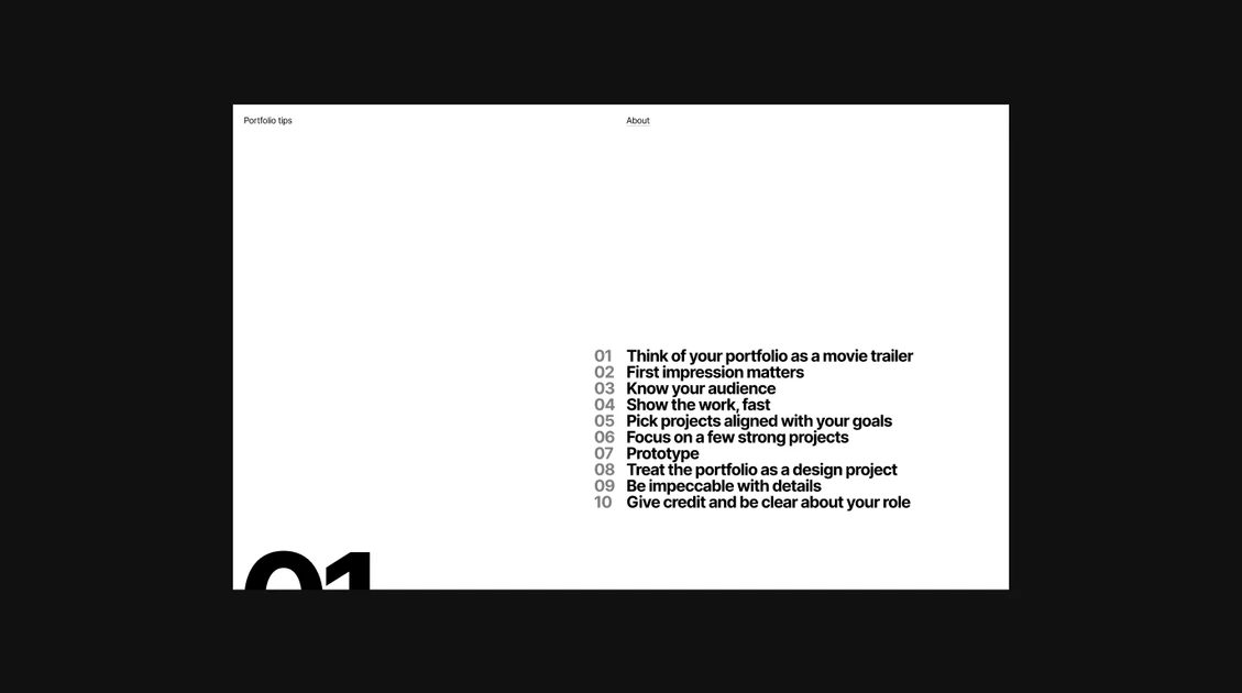 Portfolio tips — Edgard Kozlowski