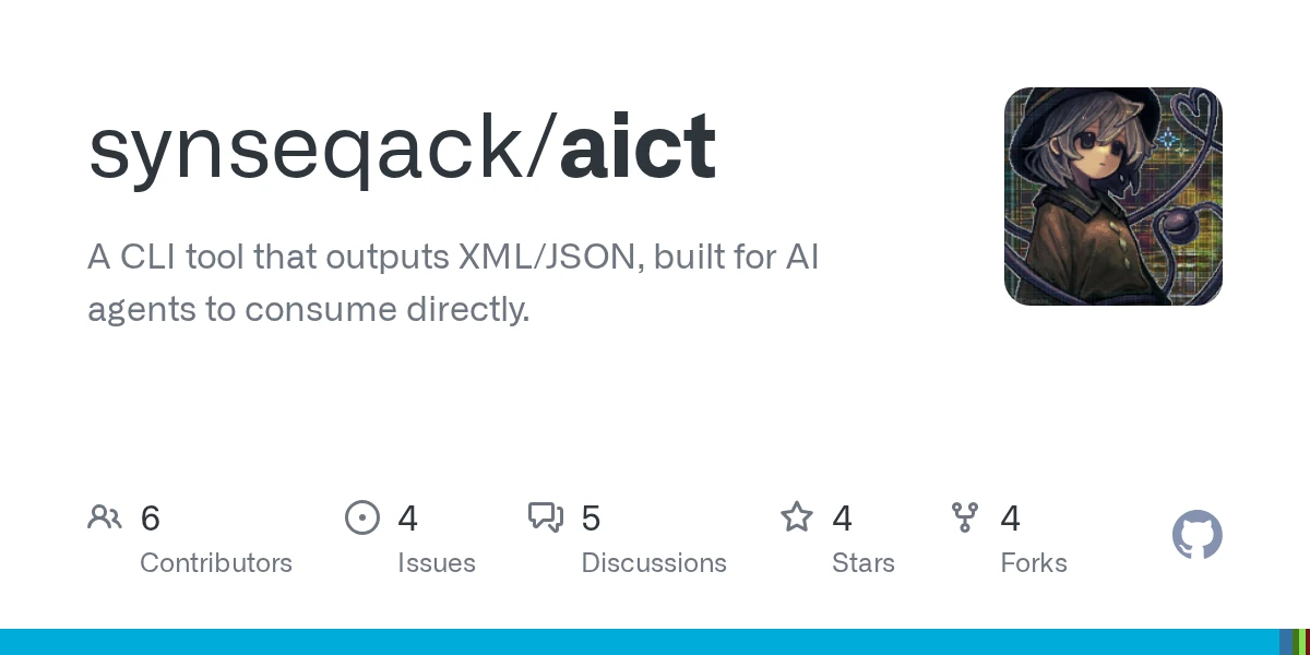 Show HN: Aict – Unix coreutils that output XML/JSON, built for AI agents