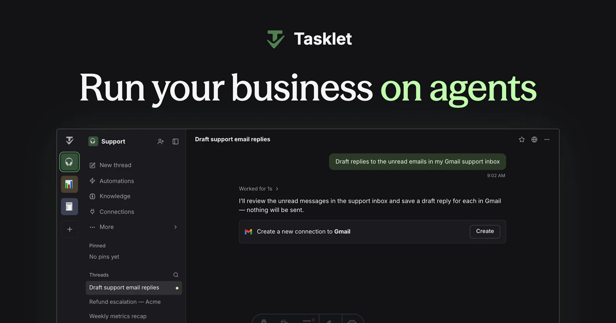 Tasklet (YC P26) Is Hiring a Head of Design Engineering
